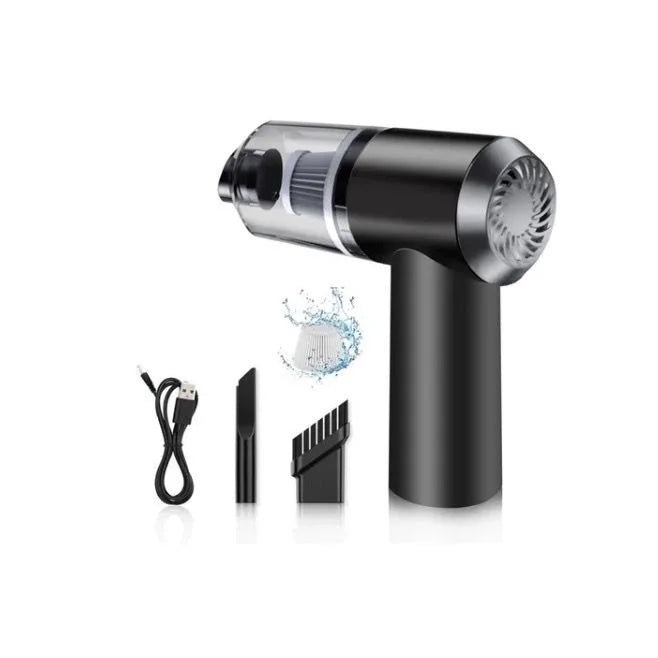 Mini Aspirador Portátil 3 em 1 Recarregável – Limpeza Rápida para Carro e Casa | Poderosa Sucção Wireless