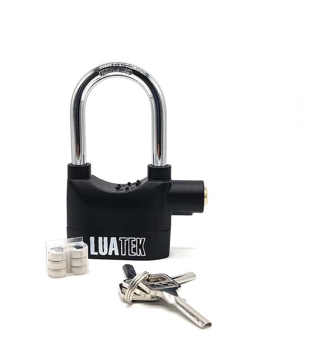 Cadeado Antifurto Lua Tek com Alarme Sonoro, 3 Chaves e Resistência à Chuva – Segurança Reforçada
