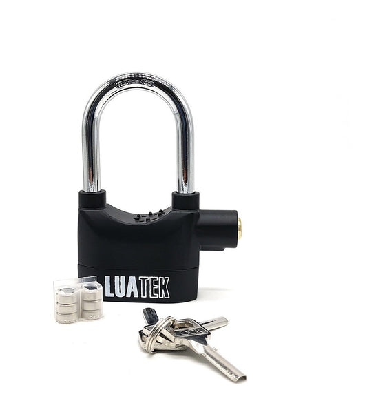 Cadeado Antifurto Lua Tek com Alarme Sonoro, 3 Chaves e Resistência à Chuva – Segurança Reforçada