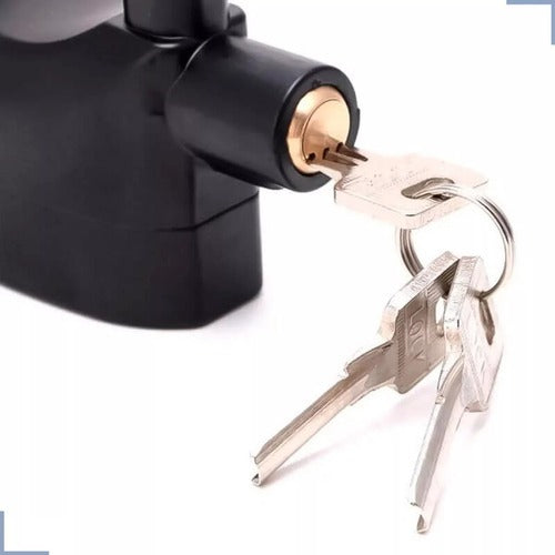 Cadeado Antifurto Lua Tek com Alarme Sonoro, 3 Chaves e Resistência à Chuva – Segurança Reforçada